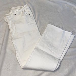 White Boot Crop Jeans